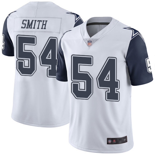 Men Dallas Cowboys Limited White Jaylon Smith #54 Rush Vapor Untouchable NFL Jersey->women nfl jersey->Women Jersey
